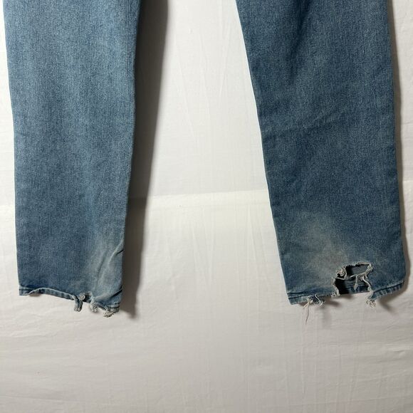 Jordan Craig Jeans Men’s 34 X 34 Light Wash Distressed Raw Hem Denim - Picture 6 of 10